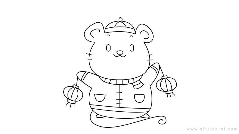 鼠年元旦简笔画怎么画 鼠年元旦简笔画顺序