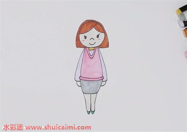 阿姨怎么画 阿姨简笔画步骤