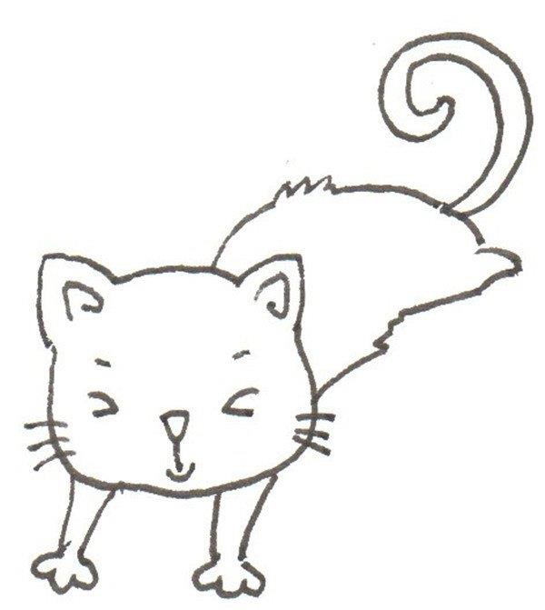 猫咪和线团的简笔画怎么画 猫咪和线团的简笔画好看