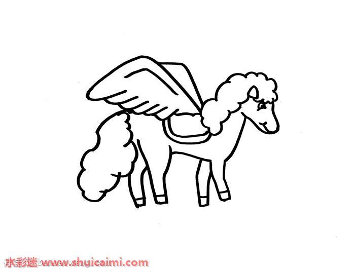 美丽飞马怎么画 美丽飞马简笔画画法