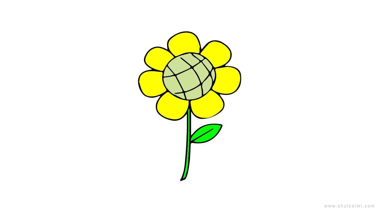 看葵花简笔画教程,教你向日葵简笔画怎么画?
