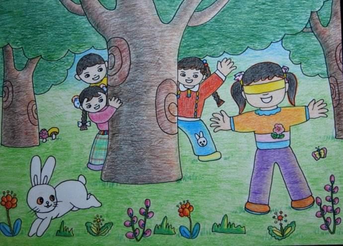 捉迷藏 简笔画 捉迷藏简笔画