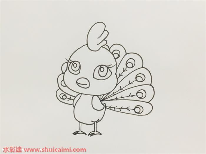 孔雀好看怎么画 孔雀好看简笔画漂亮卡通