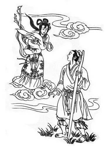 牛郎织女连环画简笔画 牛郎织女连环画简笔画图片