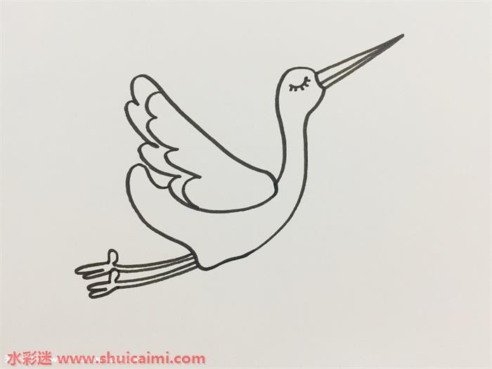 仙鹤怎么画 仙鹤简笔画漂亮卡通