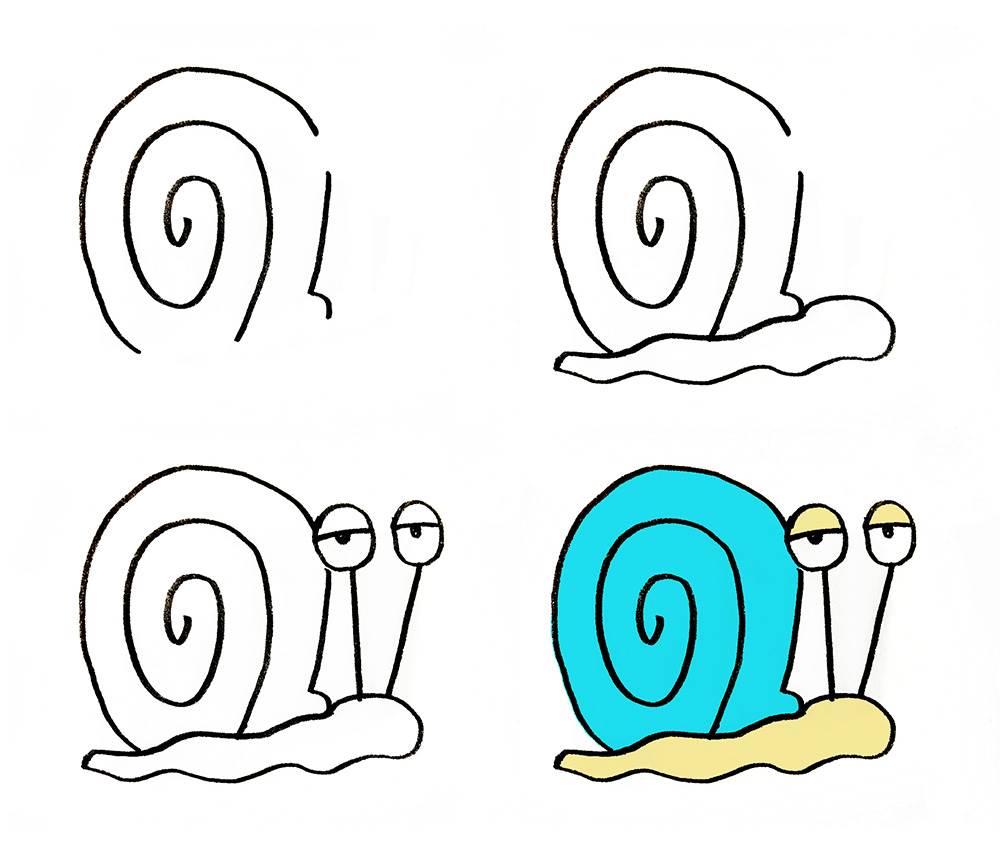 蜗牛简笔画图片大全 蜗牛简笔画图片大全大图彩色
