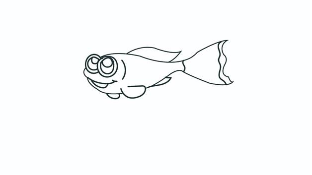 孔雀鱼简笔画怎么画 孔雀鱼简笔画步骤