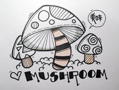 蘑菇简笔画怎么画 蘑菇简笔画高中