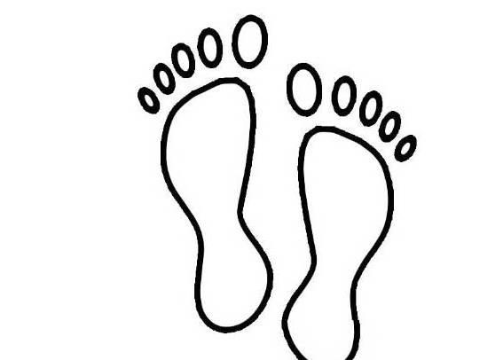 脚印简笔画 脚印简笔画图片