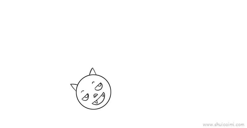 简单的小蝙蝠儿童画绘画步骤教程