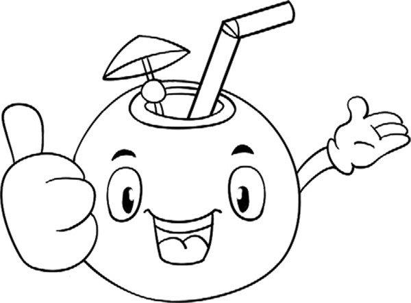 爽口的椰子的简笔画怎么画 爽口的椰子的简笔画顺序