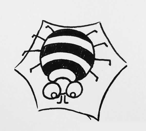 蜘蛛简笔画 蜘蛛简笔画儿童简笔画