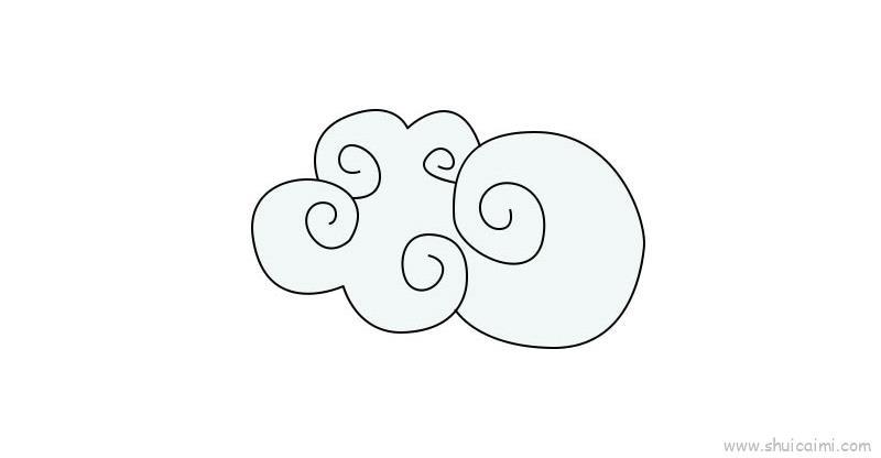 筋斗云儿童画怎么画 筋斗云简笔画图片