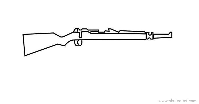 98k儿童画怎么画 98k简笔画好看