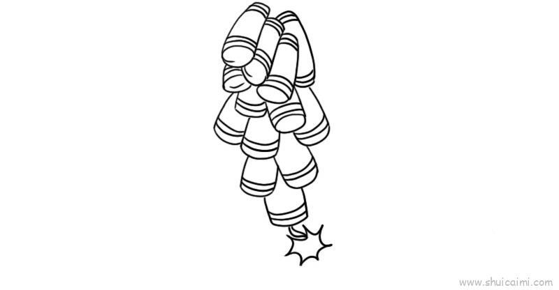 鞭炮儿童画怎么画 鞭炮简笔画简单又好看