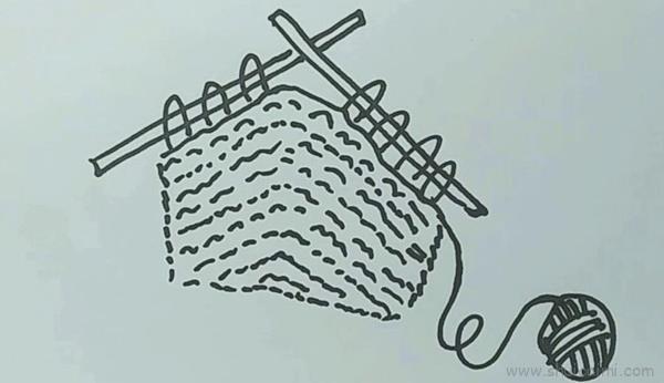织毛衣儿童画怎么画 织毛衣简笔画图片大全