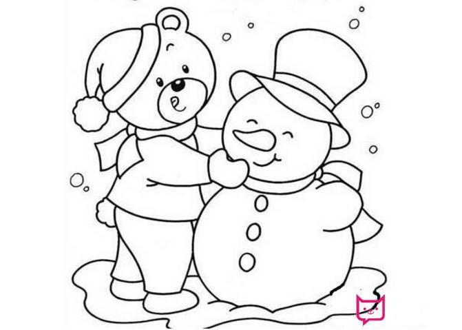 堆雪人简笔画图片大全 堆雪人简笔画图片大全大图