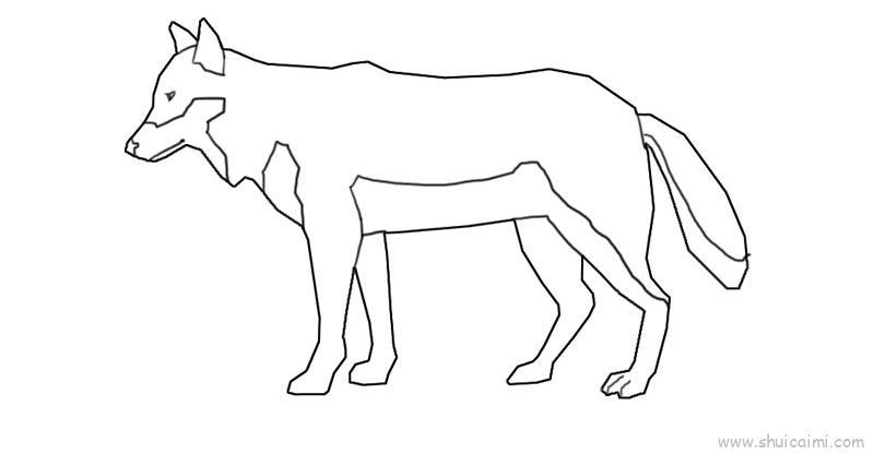 狼儿童画怎么画 狼简笔画顺序