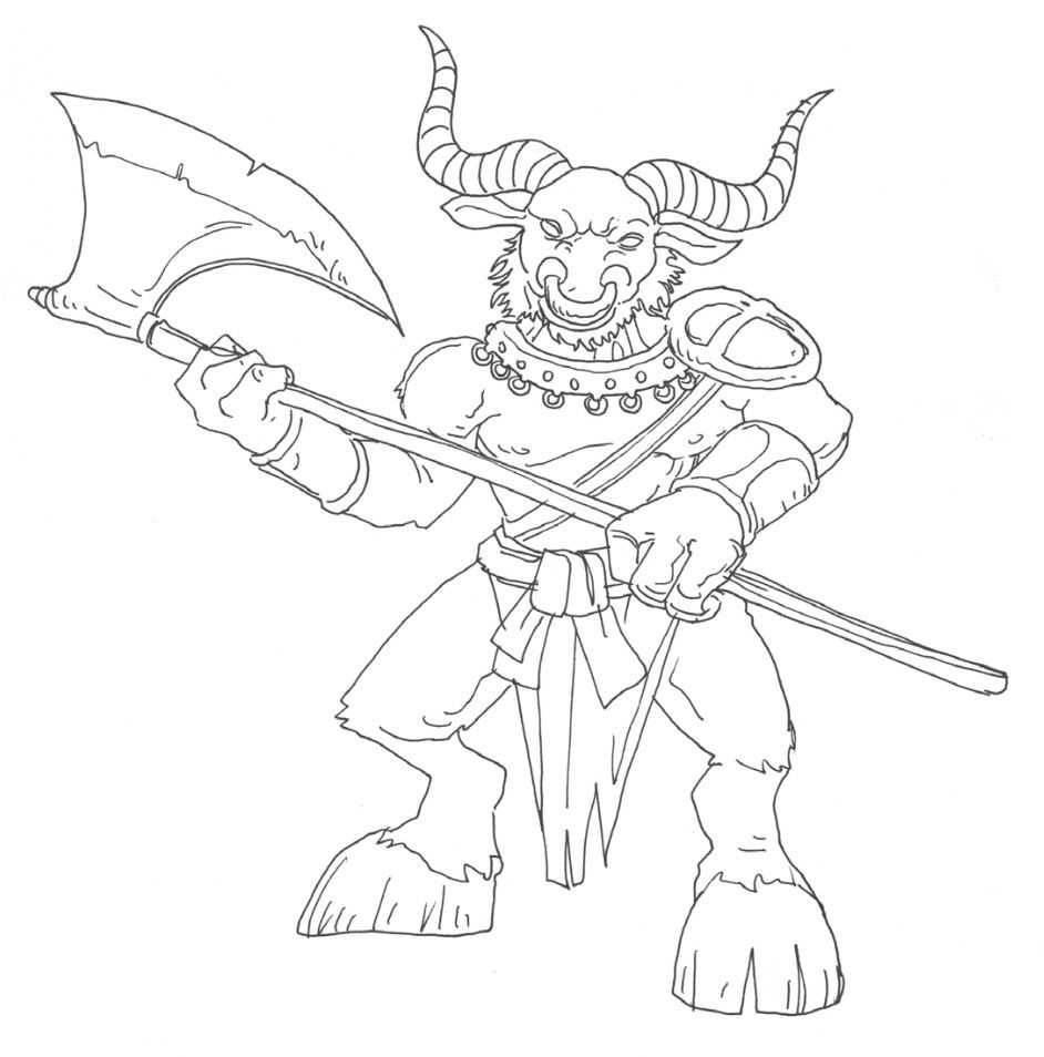 牛魔王简笔画图片大全 牛魔王简笔画图片大全彩色