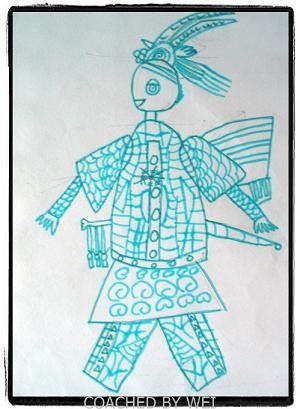 皮影简笔画 皮影简笔画图片大全简易