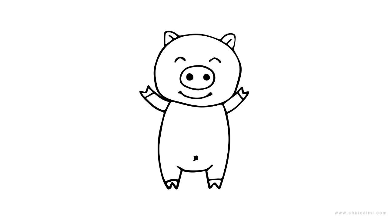 猪卡通简笔画怎么画 猪卡通简笔画图片