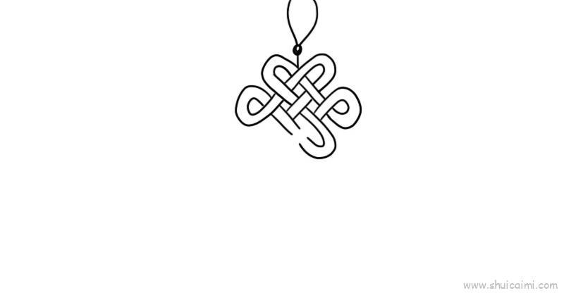 中国结儿童画怎么画 中国结简笔画简单