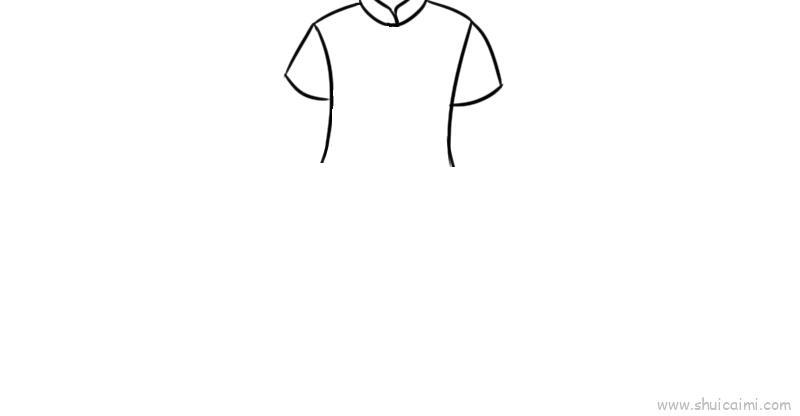 旗袍儿童画怎么画 旗袍简笔画图片大全