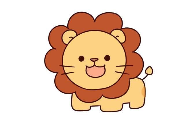 狮子简笔画 狮子简笔画图片彩色
