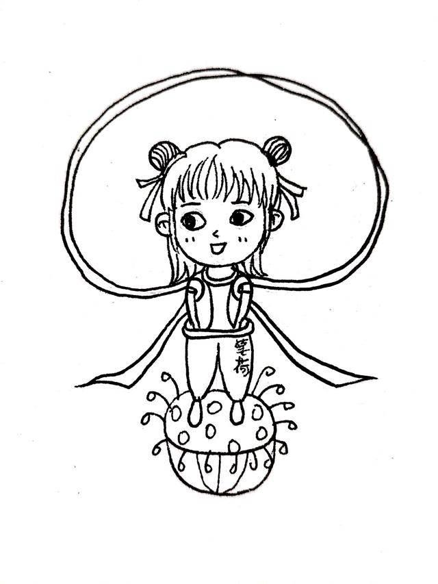 哪吒简笔画 哪吒简笔画图片彩色