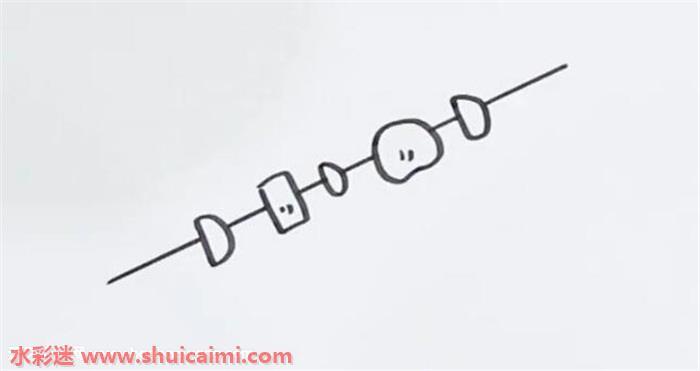 烧烤怎么画 烧烤简笔画图片带颜色