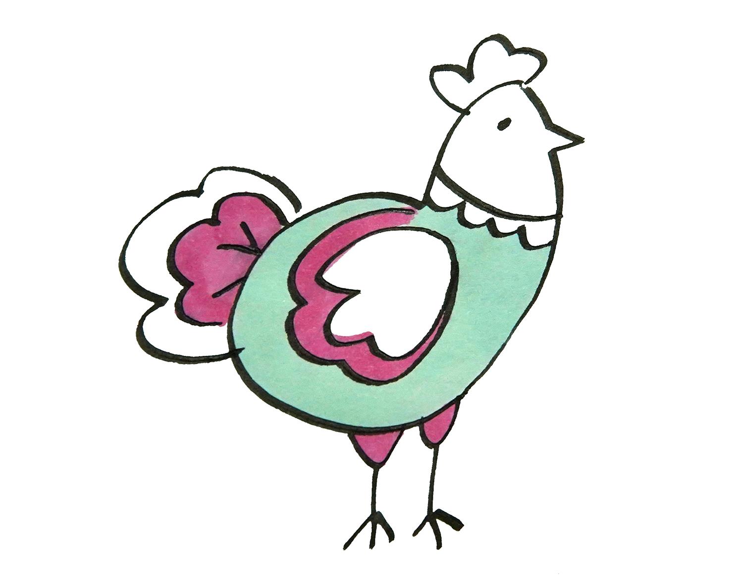 公鸡怎么画简笔画图片鸡的画法 公鸡简笔画图片大全可爱图片大全