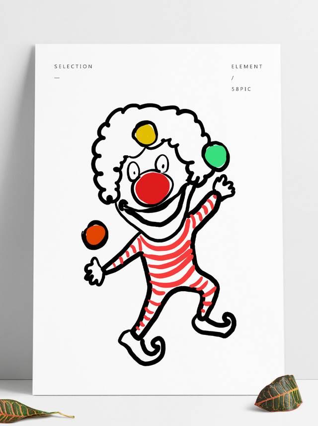 小丑简笔画 小丑简笔画可爱