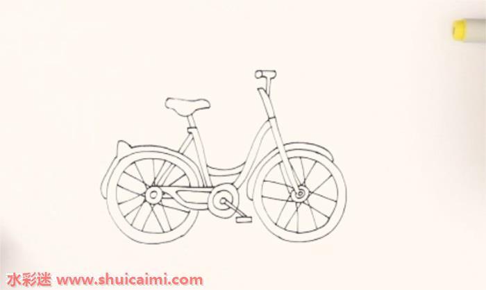 小黄车怎么画 小黄车简笔画漂亮卡通