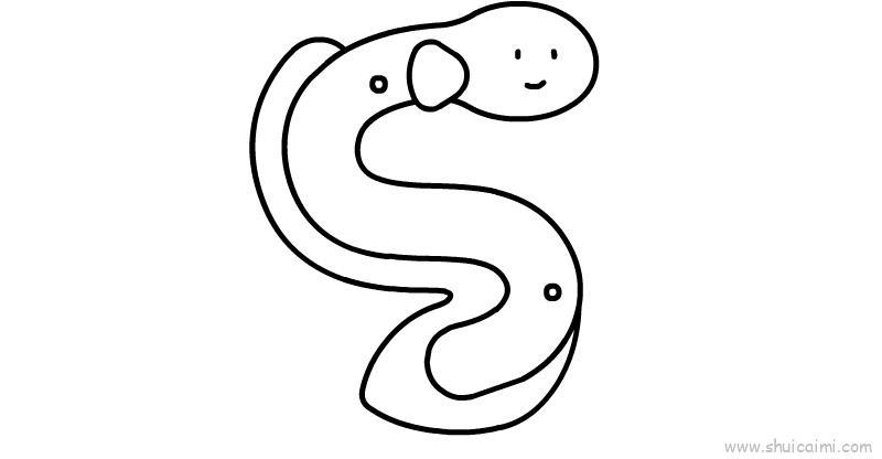 电鳗儿童画怎么画 电鳗简笔画图片