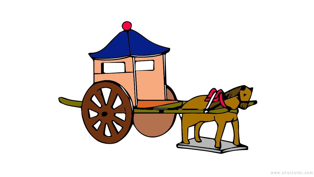 古代马车简笔画怎么画 古代马车简笔画好看