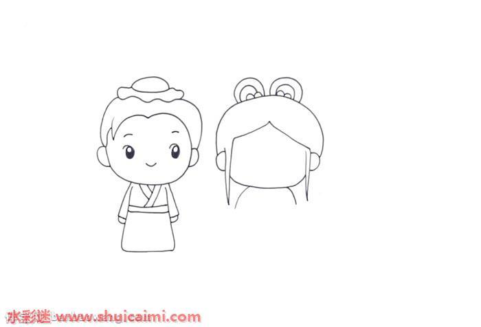 牛郎织女好看怎么画 牛郎织女好看简笔画彩色