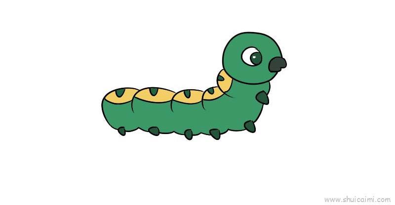 毛毛虫儿童画怎么画 毛毛虫简笔画好看