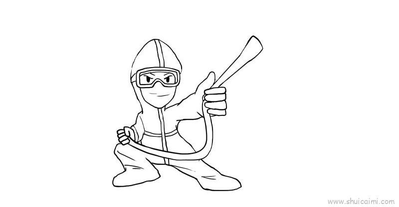 关于防疫人员消灭病毒的卡通简笔画教学