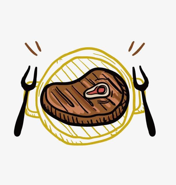 牛排简笔画 牛排简笔画彩色