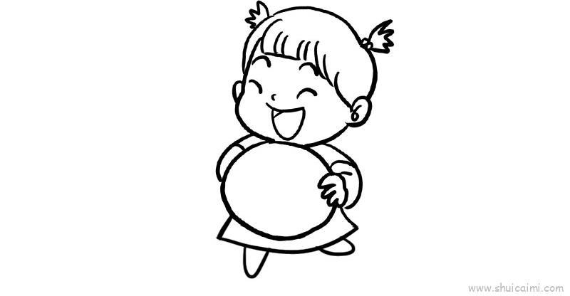 夏至吃西瓜儿童画怎么画 夏至吃西瓜简笔画顺序