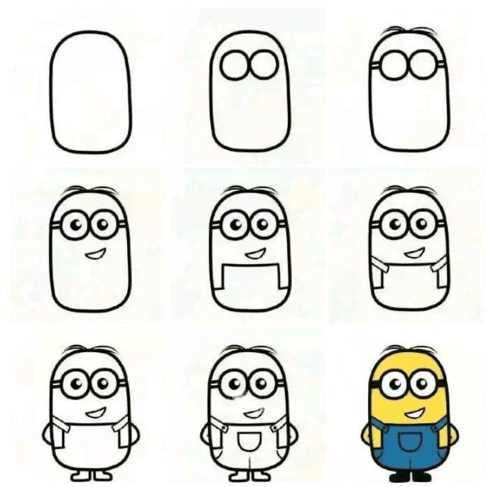 小黄人简笔画 小黄人简笔画图片