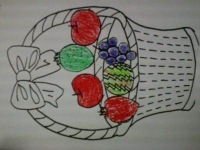 果篮简笔画 丰收果篮简笔画