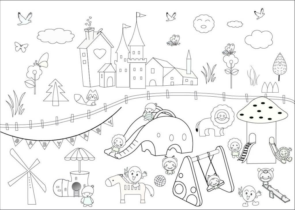 游乐场简笔画 游乐场简笔画儿童画