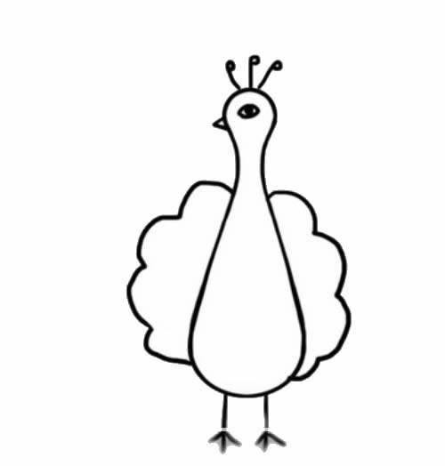 孔雀简笔画 孔雀简笔画图片大全