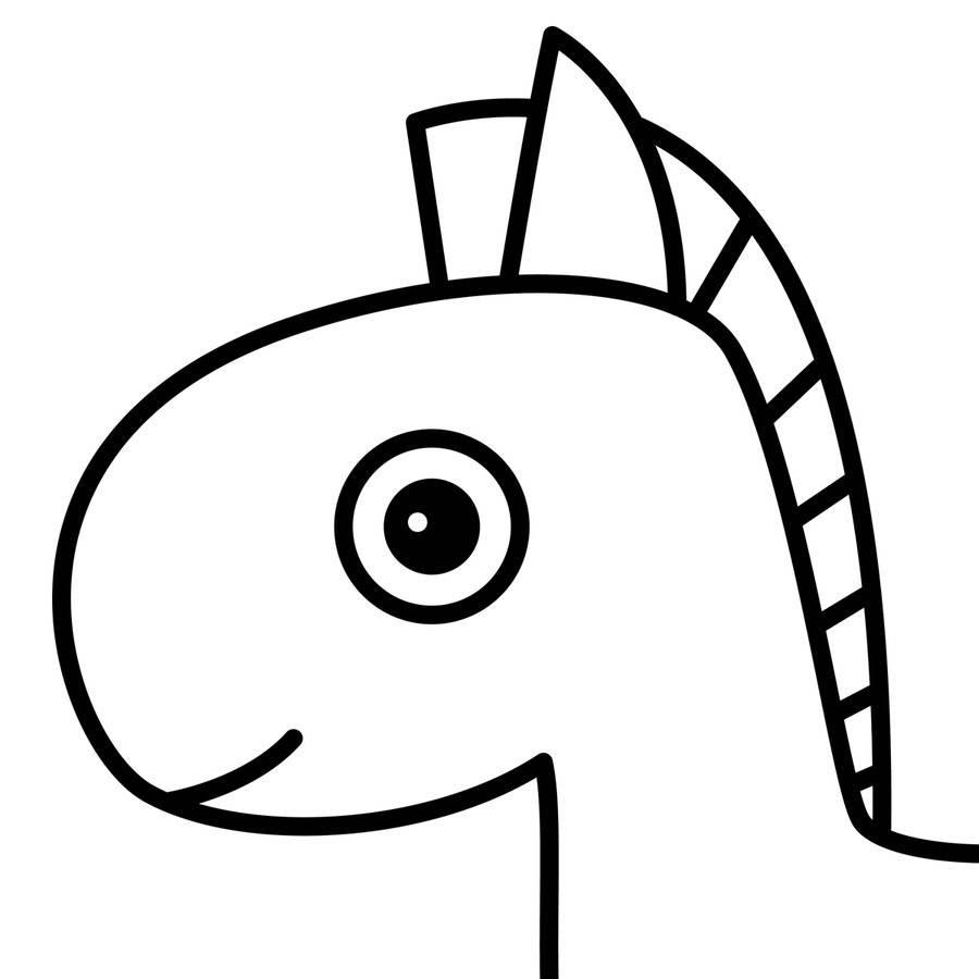 简笔画马 简笔画马头