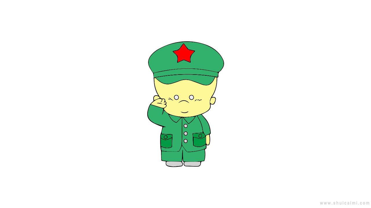 小军人简笔画怎么画 小军人简笔画好看
