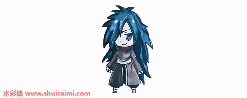 宇智波斑卡通动漫简笔画步骤图