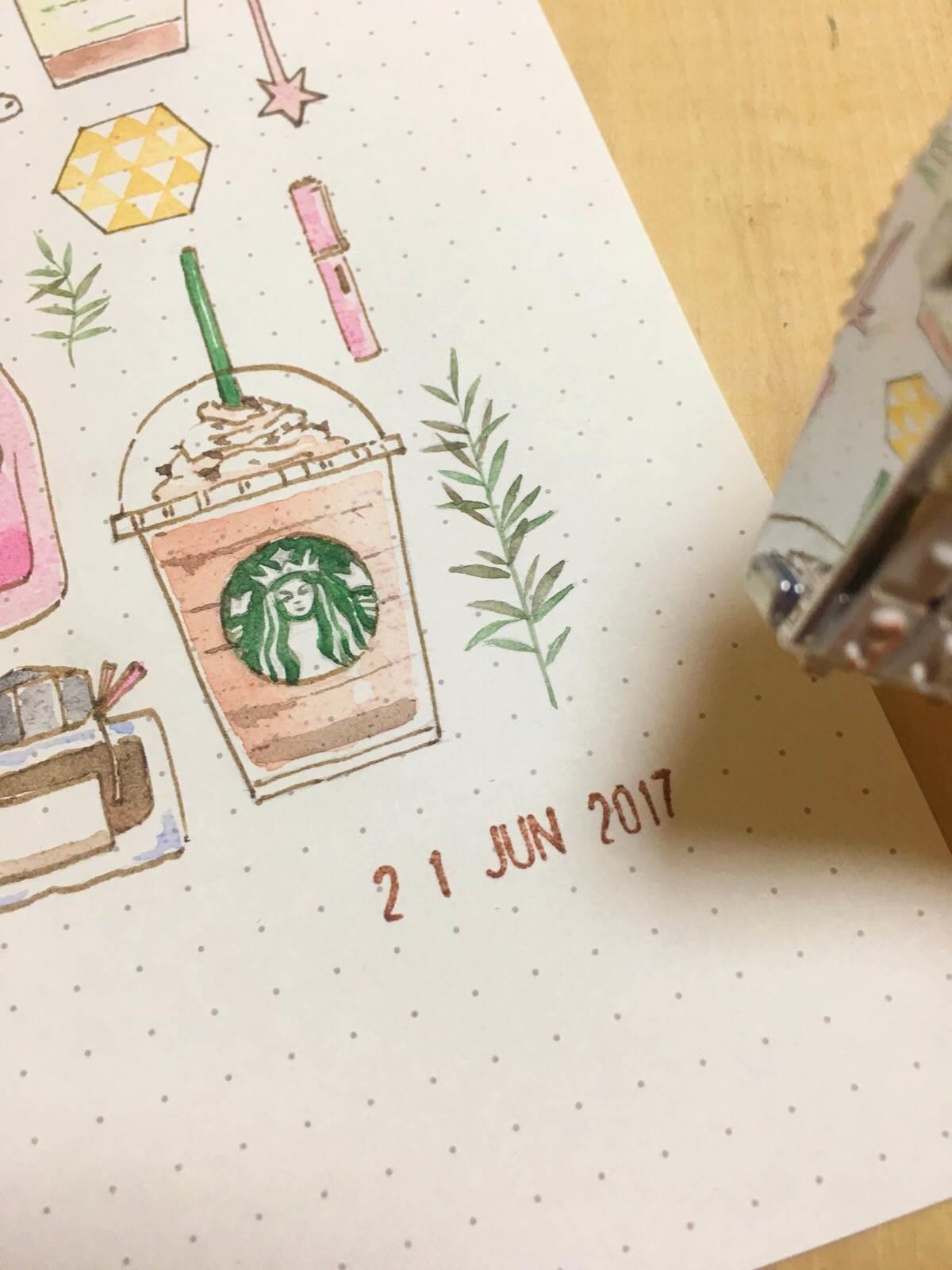 水彩笔简笔画素材手帐 水彩笔手绘