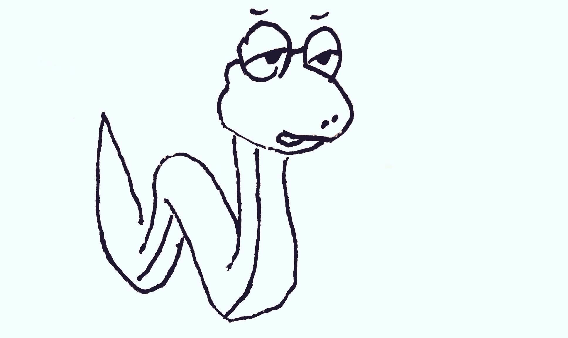 蛇的简笔画 蛇的简笔画恐怖