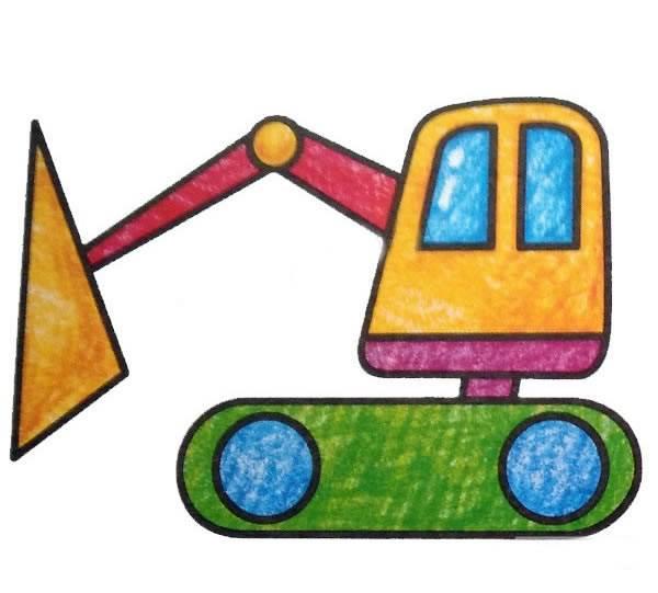 挖掘机简笔画 挖掘机简笔画图片